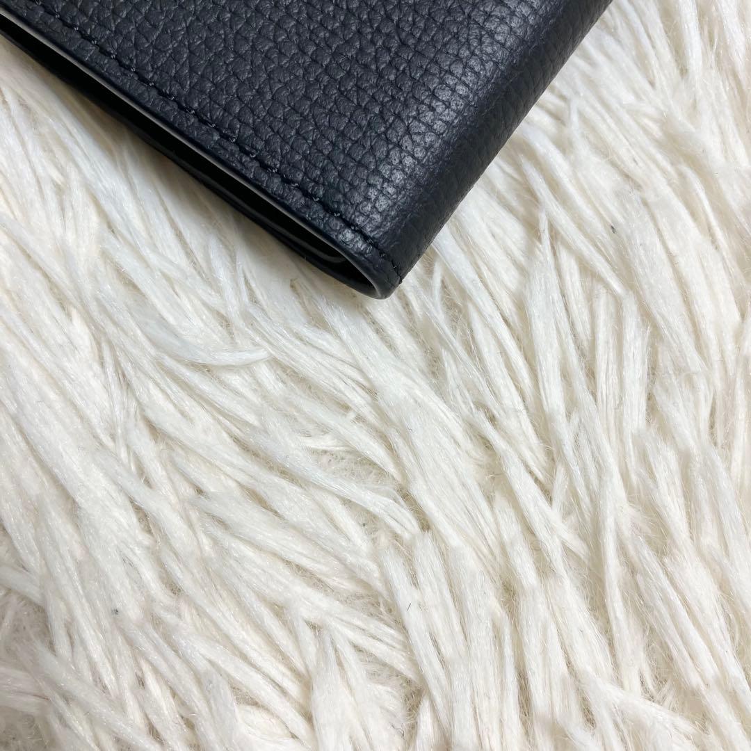 【美品】 現行 ロエベ アナグラム キーケース レザーブラック