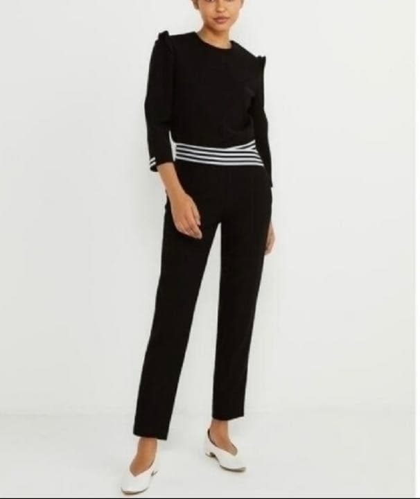 ra\" chel chelボーダーズアットバルコニーテーパードパンツ36