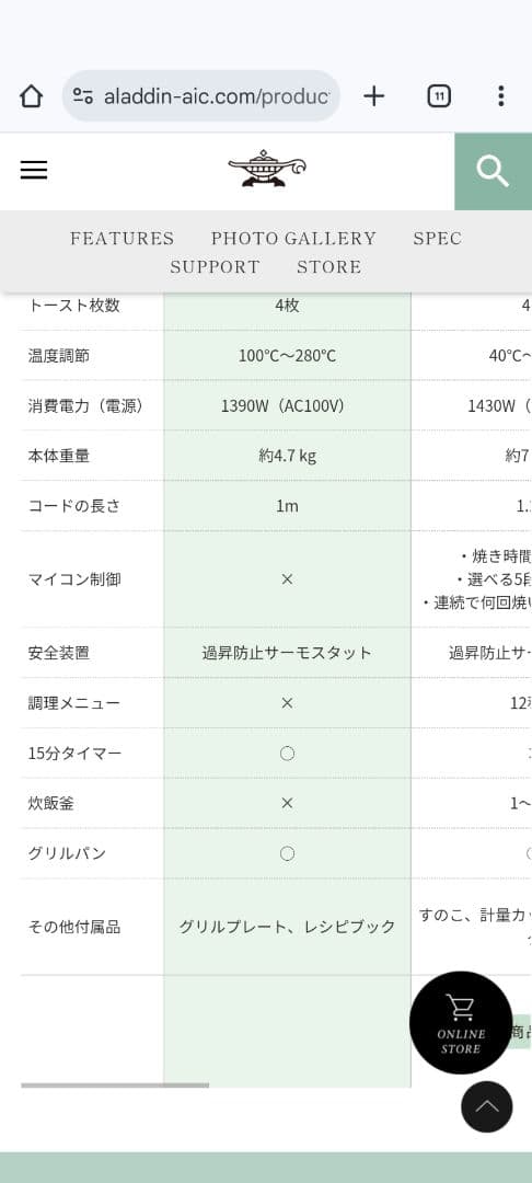 グラファイトトースター MGT-G13B(G)