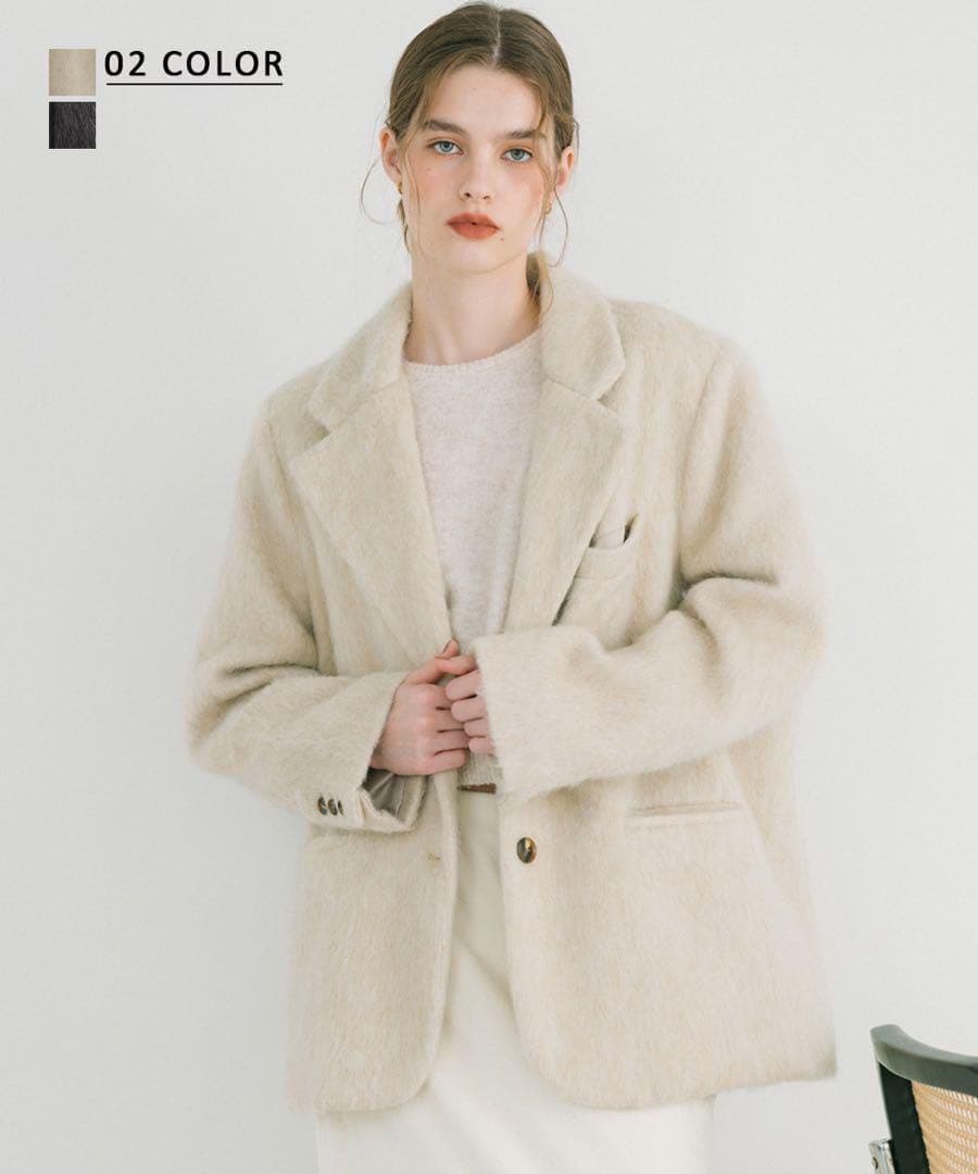 basement モヘアシャギージャケットコート