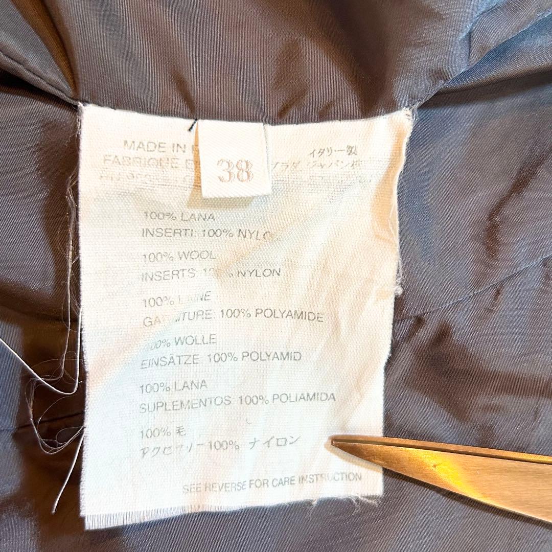 【希少極美品✨️miumiu】 イタリア製 チェック ウール トレンチコート M