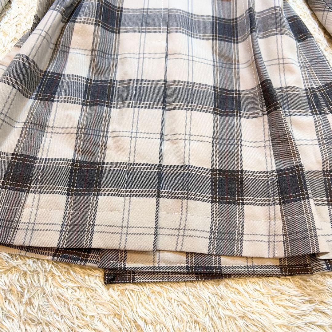 【希少極美品✨️miumiu】 イタリア製 チェック ウール トレンチコート M