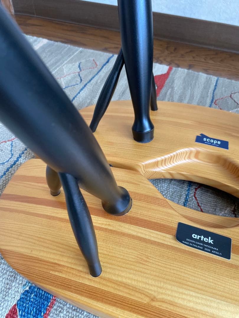 Pirkka stool artek 廃盤　ハニー×ブラック　35cm ピルッカ