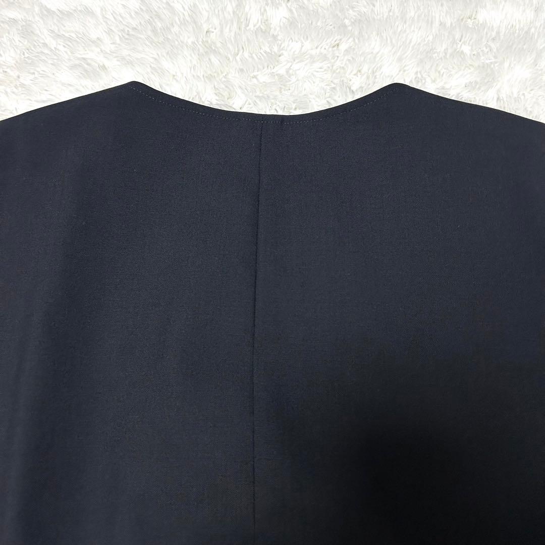 極美品✨　THE RERACS ザリラクス　ノーカラージャケット　ブラック　46