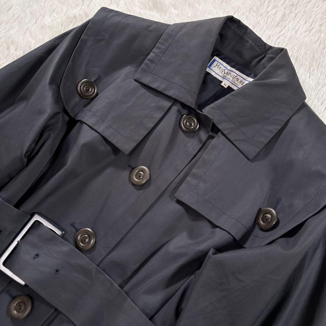 極美品 イヴサンローラン トレンチコート ロング丈 M ベルト付き