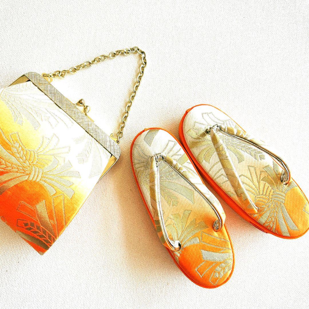 セット　七五三　7歳　女の子　長着＆袖なし長襦袢＆帯＆草履＆バッグ＆小物　緑