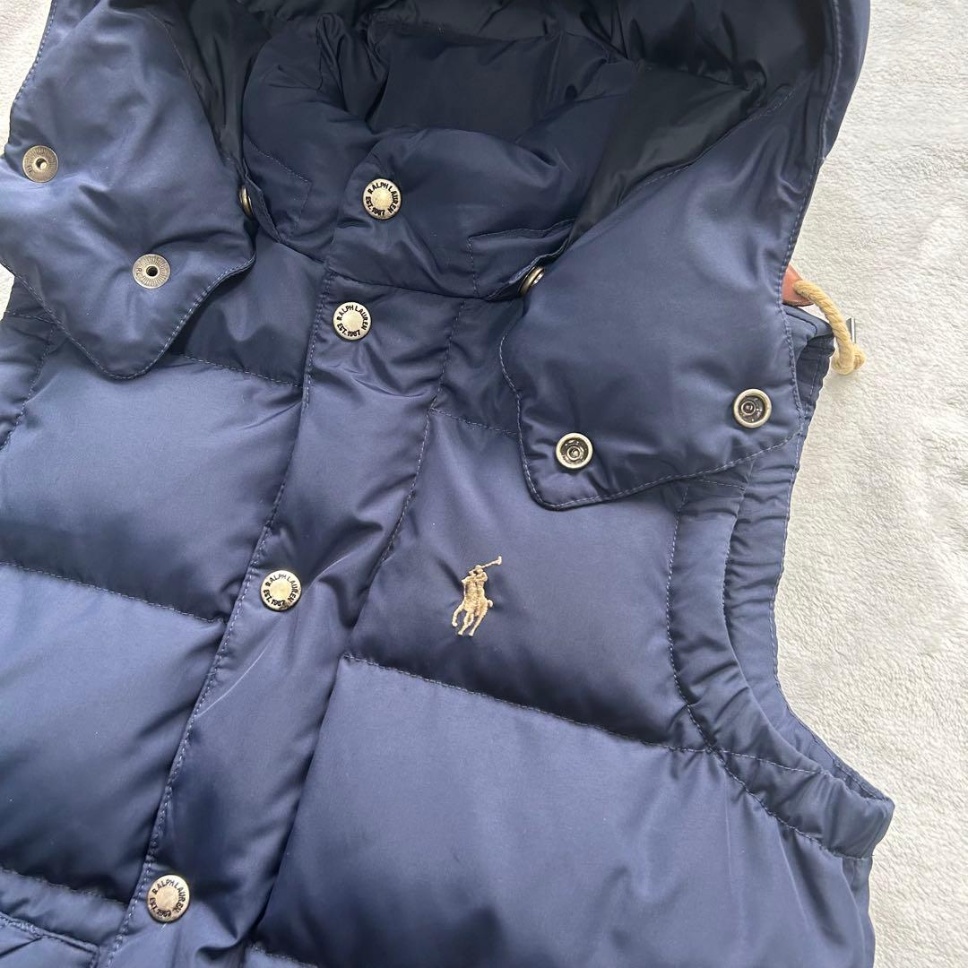 POLORALPHLAUREN ポロラルフローレン　ダウンベスト　ネイビー　XS