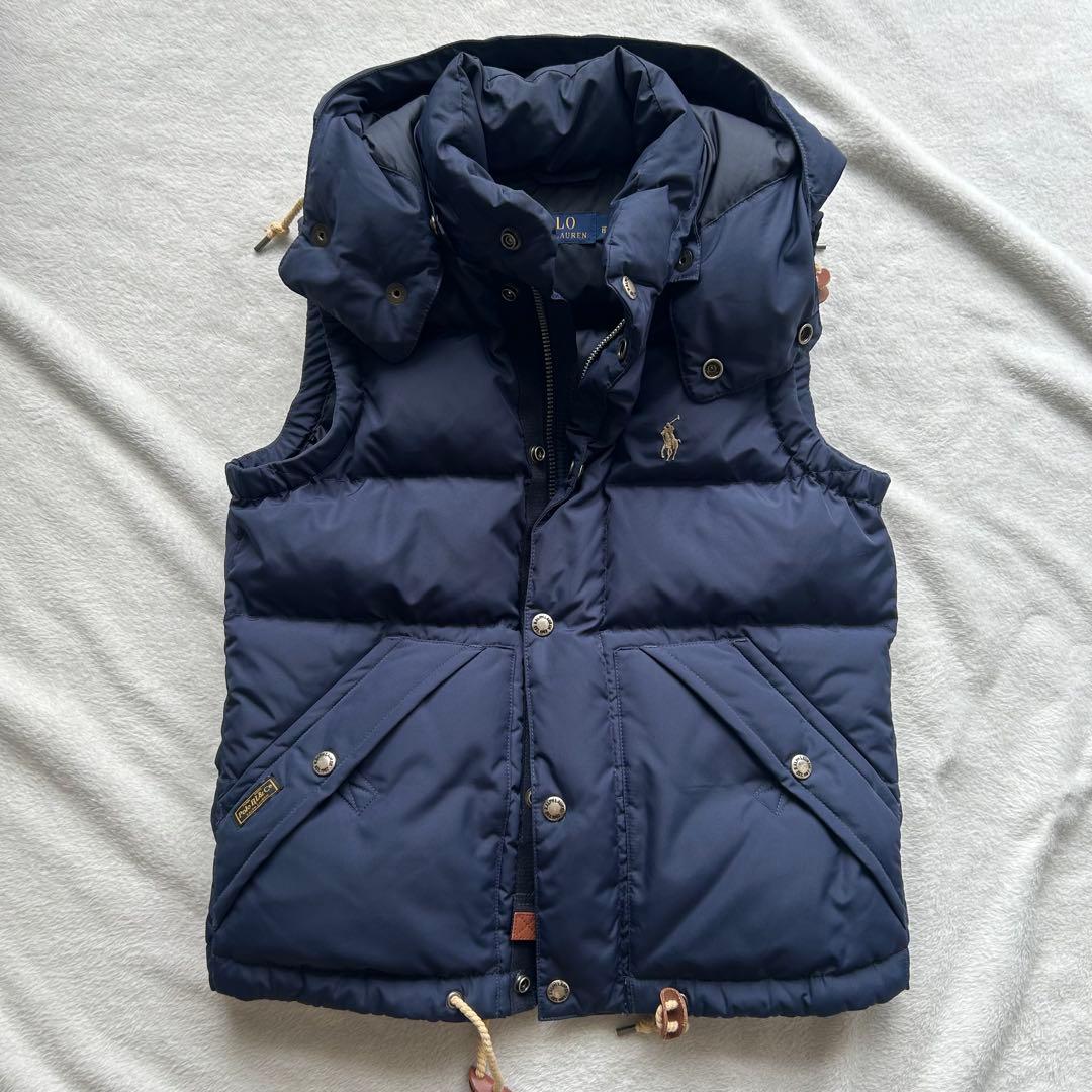 POLORALPHLAUREN ポロラルフローレン　ダウンベスト　ネイビー　XS