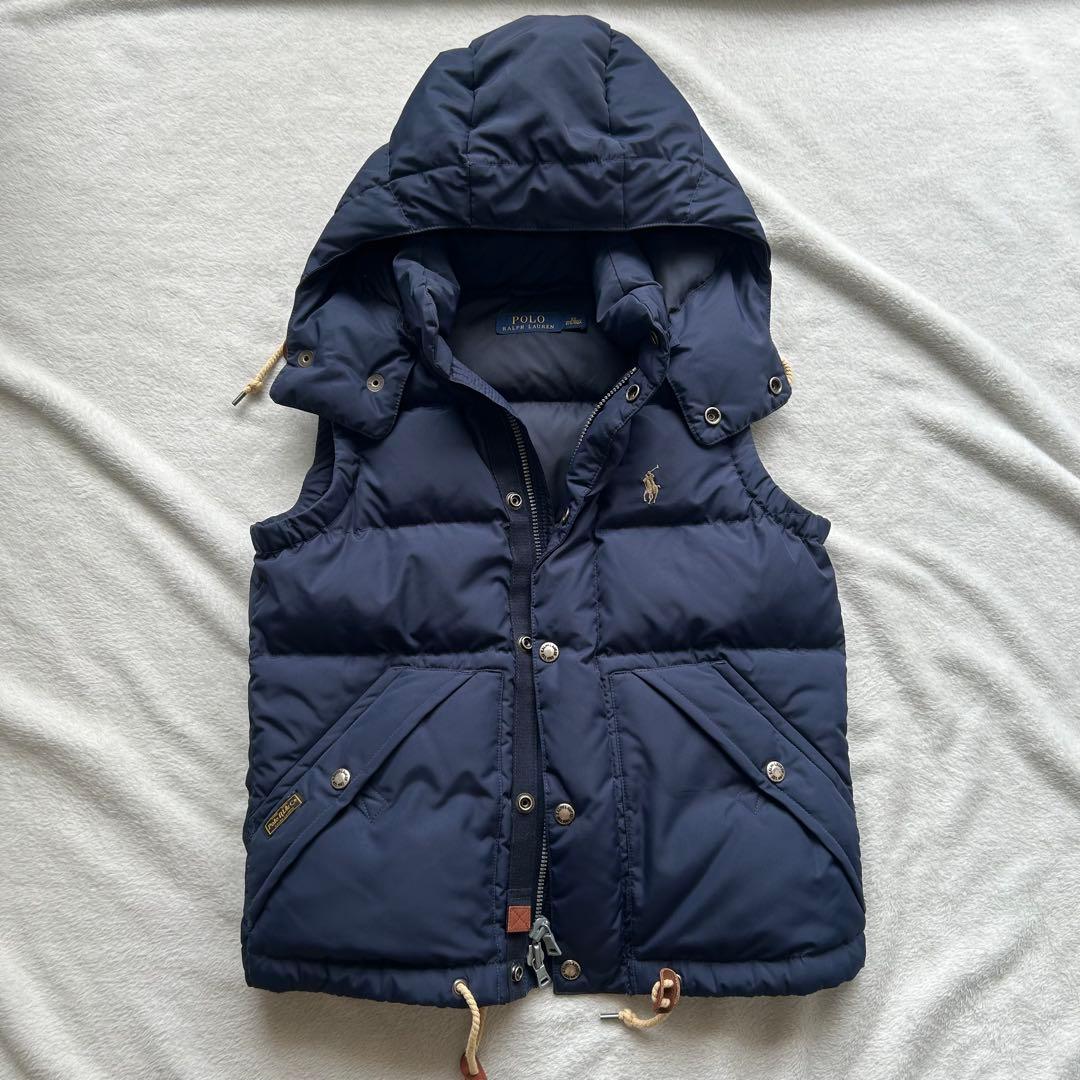 POLORALPHLAUREN ポロラルフローレン　ダウンベスト　ネイビー　XS