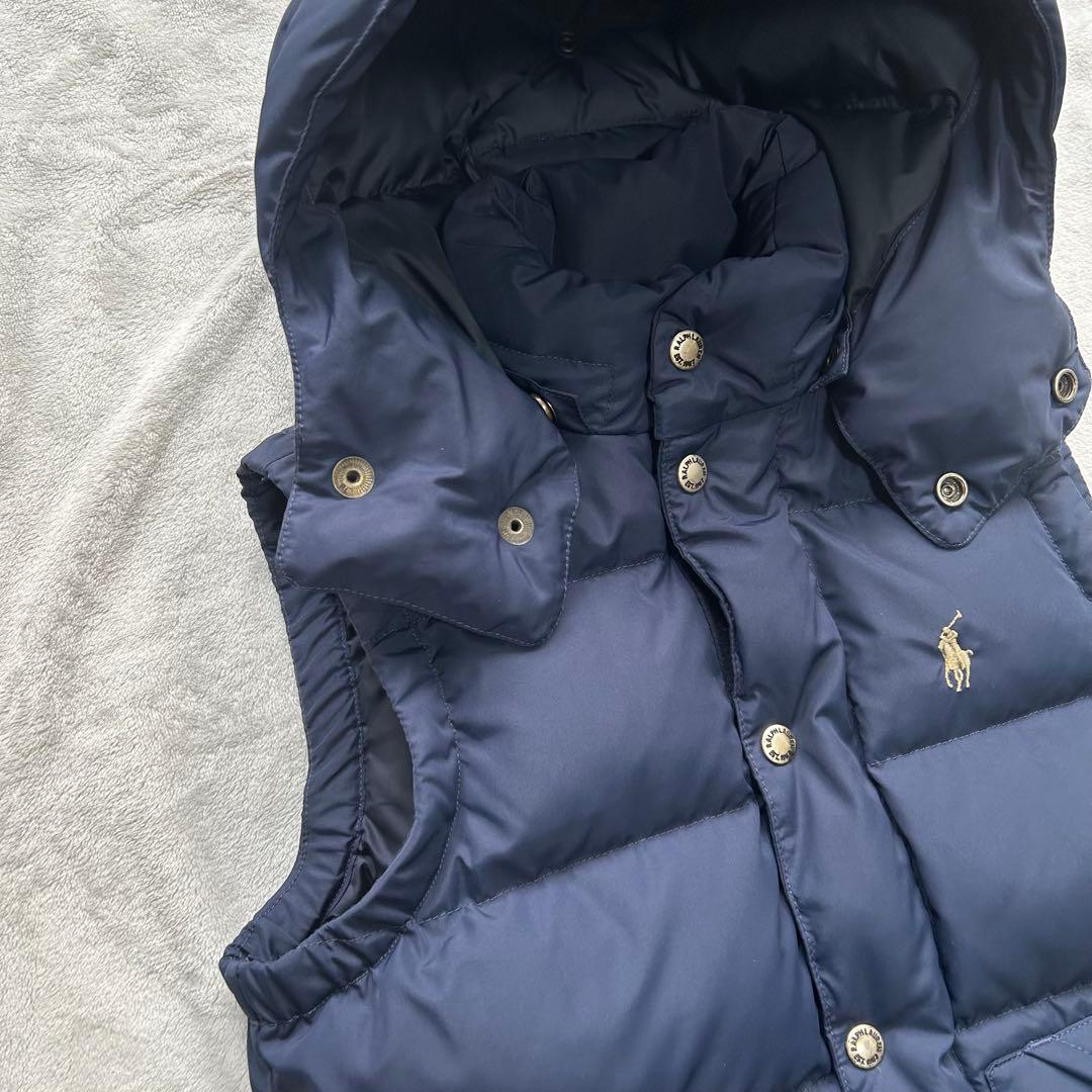 POLORALPHLAUREN ポロラルフローレン　ダウンベスト　ネイビー　XS