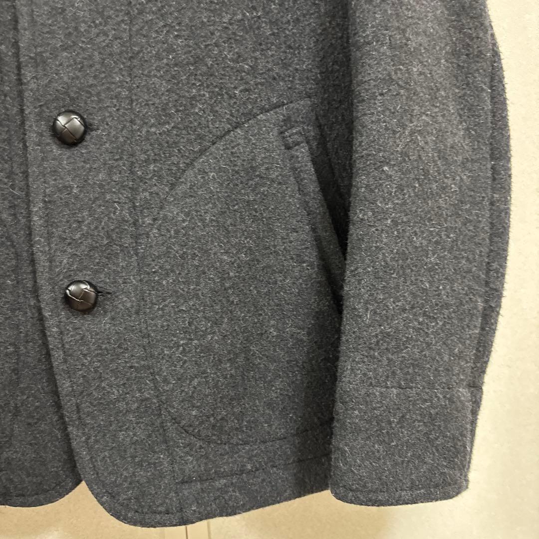 DANTON ダークグレー ウールピーコート