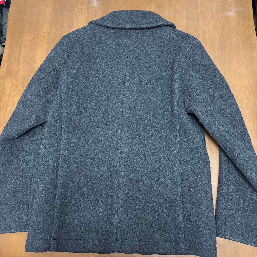 DANTON ダークグレー ウールピーコート