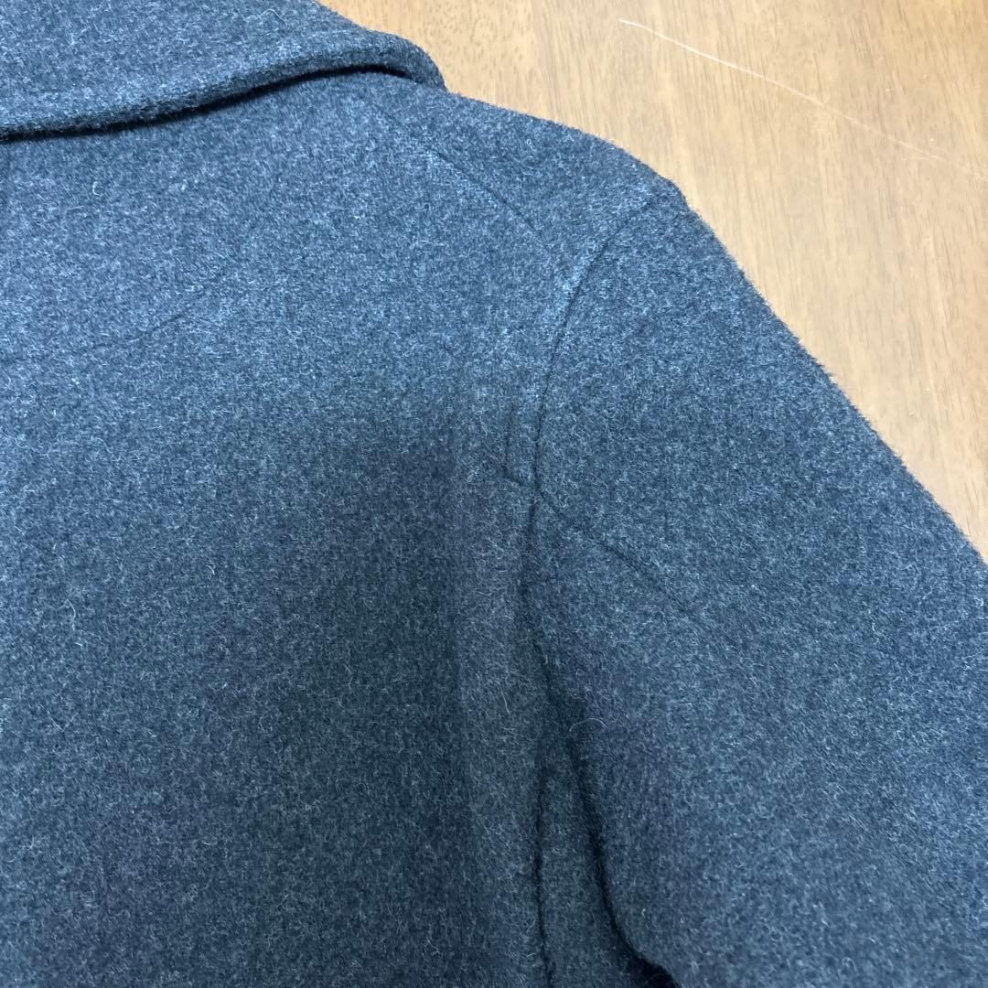 DANTON ダークグレー ウールピーコート