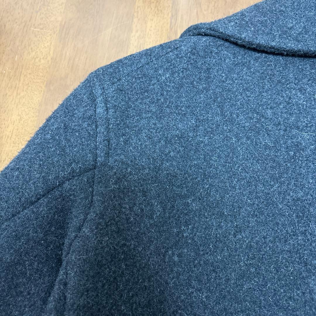 DANTON ダークグレー ウールピーコート