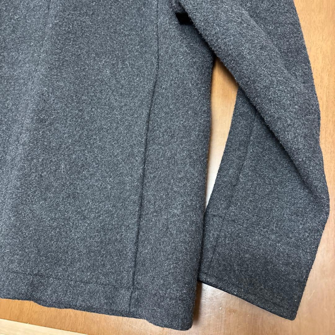 DANTON ダークグレー ウールピーコート