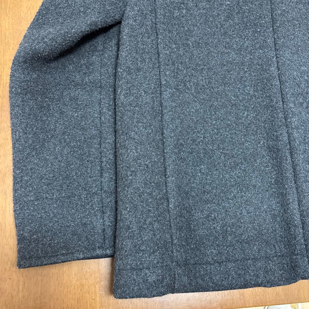 DANTON ダークグレー ウールピーコート