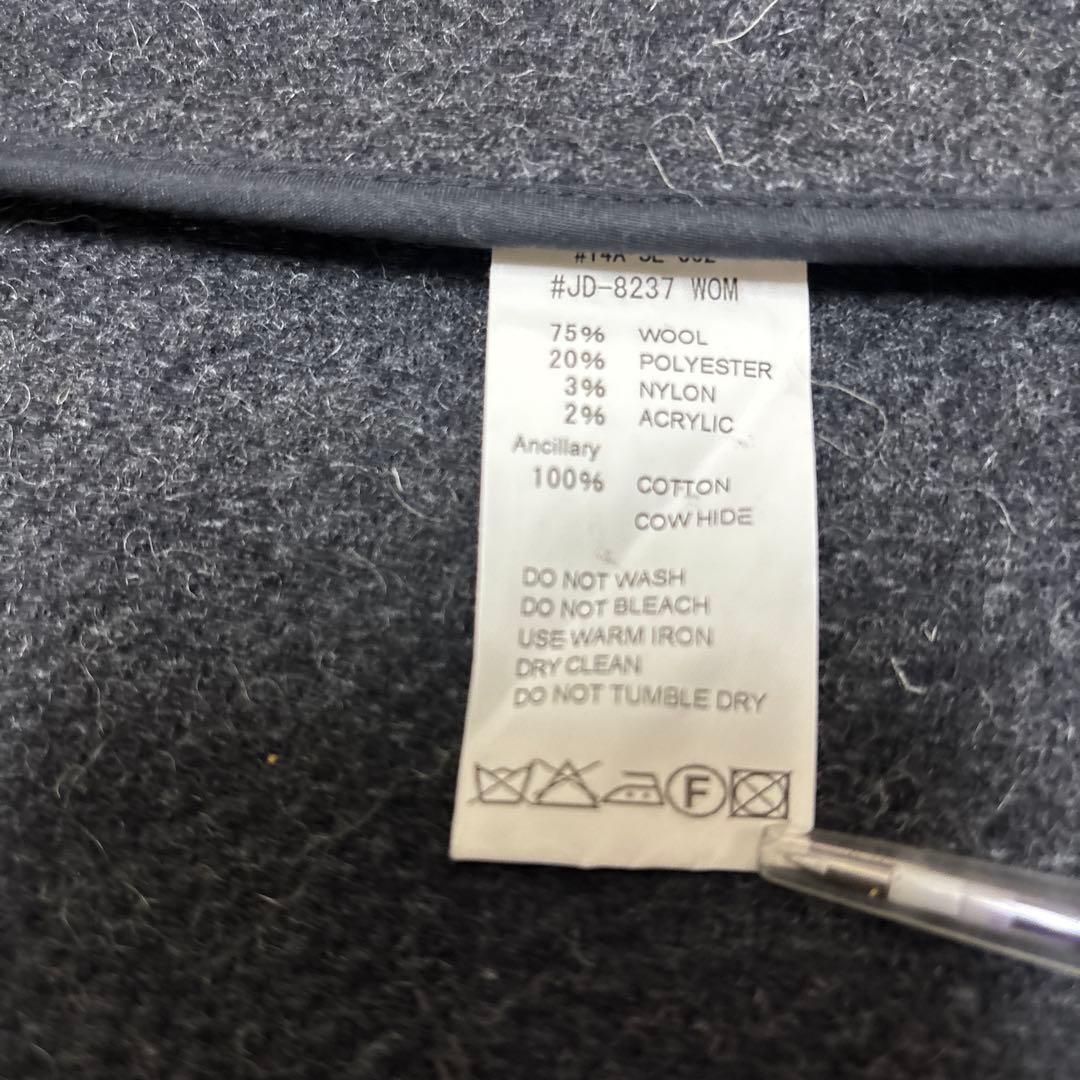 DANTON ダークグレー ウールピーコート