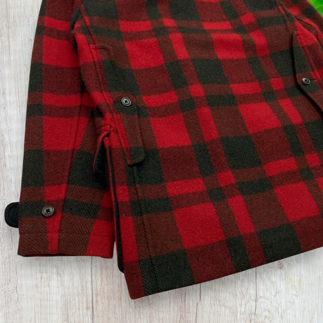 美品 ポロバイラルフローレン ウール ハンティングジャケット 赤黒 M 48