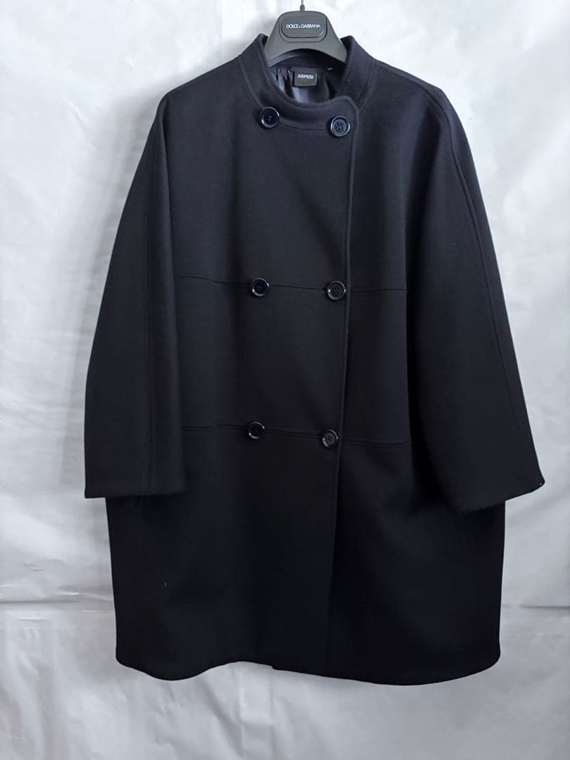 アスペジ　ロロピアーナ　ドルマンスリーブ　ポンチョピーコート Aライン　美品