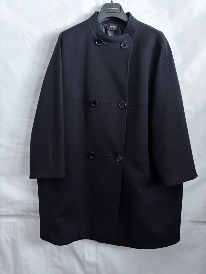 アスペジ　ロロピアーナ　ドルマンスリーブ　ポンチョピーコート Aライン　美品