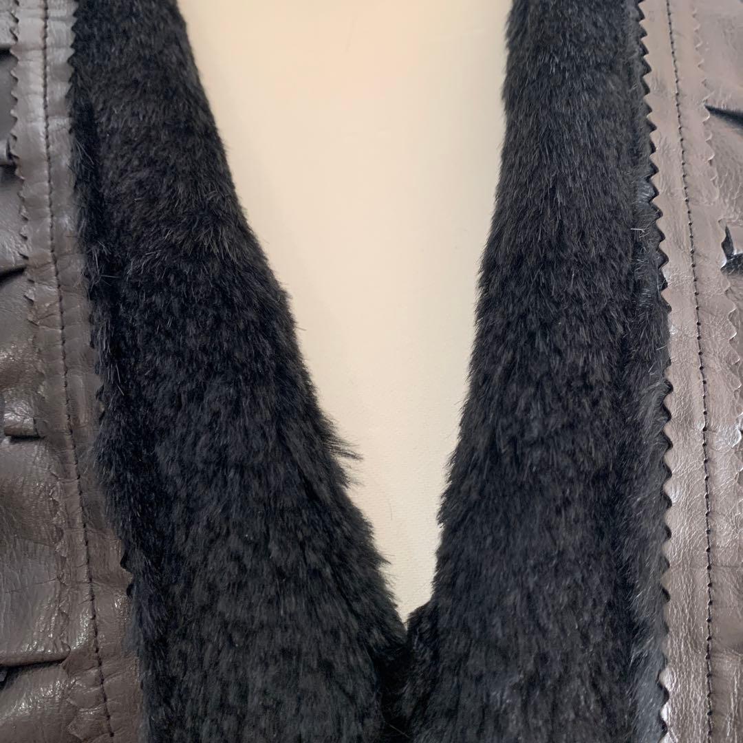 新春SALE、 ARMANIのレザーファージャケット