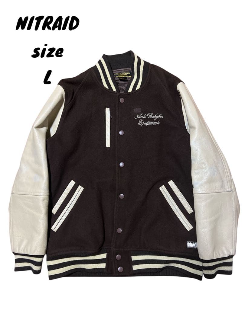 NITRAID ナイトレイド　ウール　レザー　切替　スタジャン