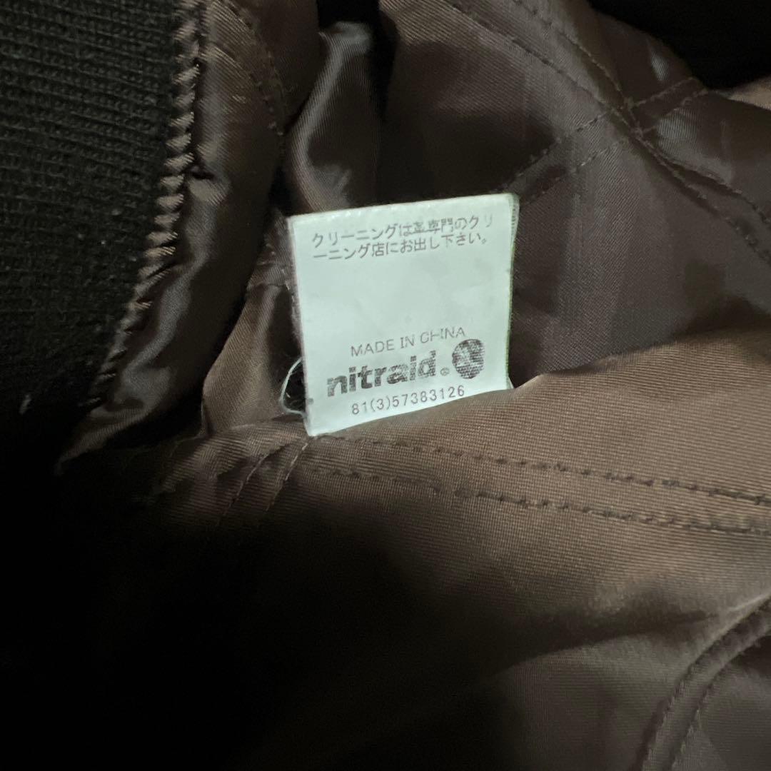 NITRAID ナイトレイド　ウール　レザー　切替　スタジャン