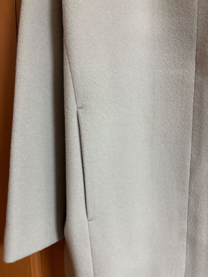 いさく様UNTITLED 【STORY掲載】カシミヤ混ノーカラー コクーンコート