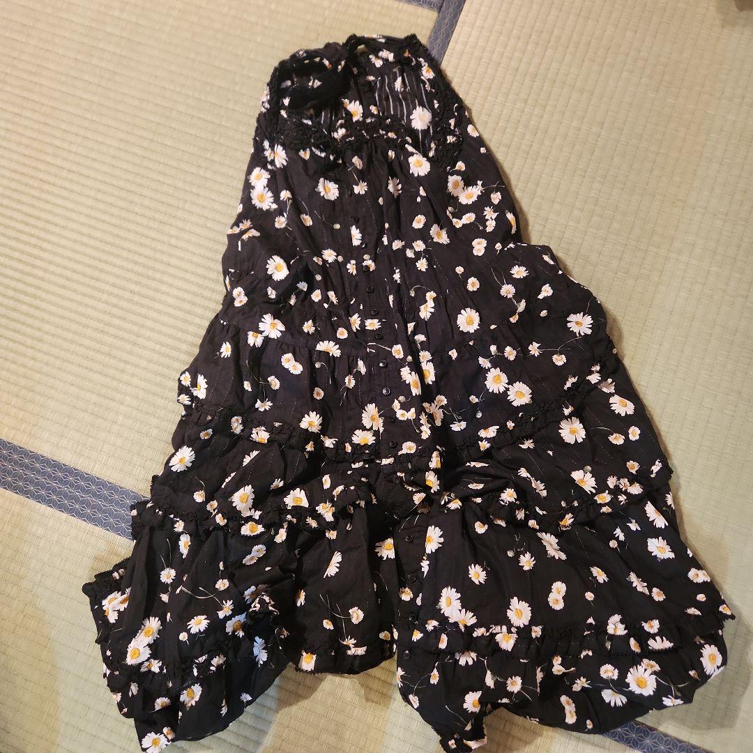 PINK HOUSE フラワープリント フレアスカート