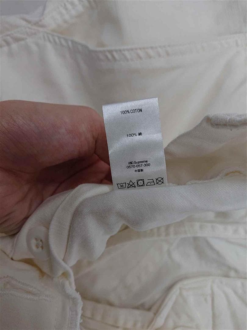 ■シュプリーム ホワイト カーゴパンツ 32