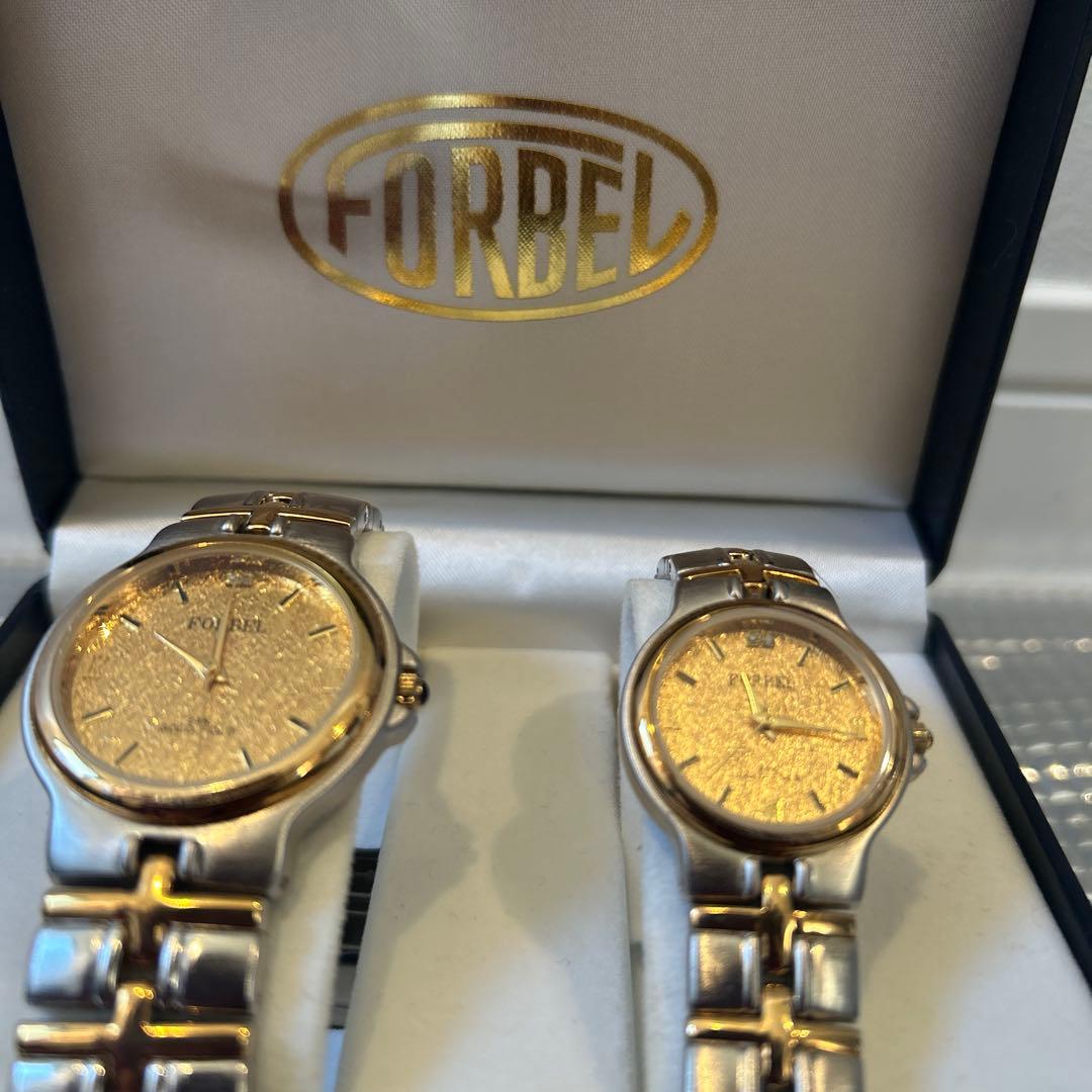 FORBEL 24K GOLD FOLD フォーベル クォーツ腕時計ペア