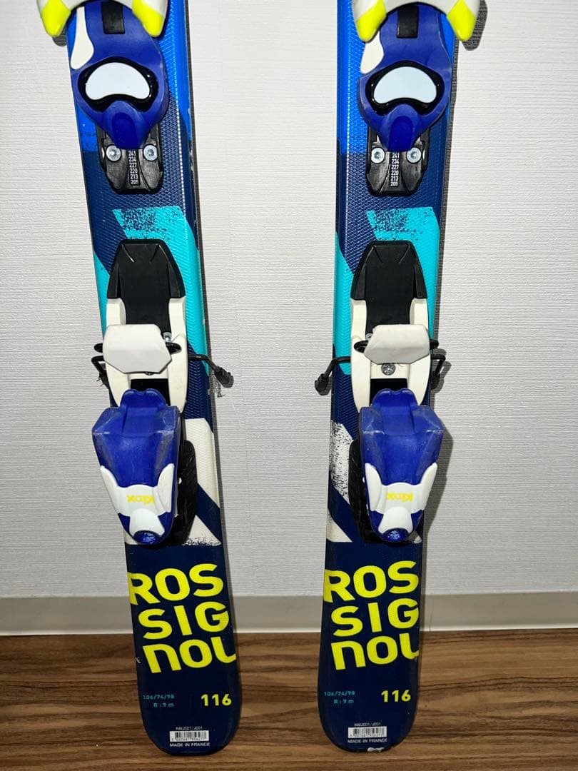 ロシニョール　スキー板 116 cm wax済 伸縮ストックおまけ付