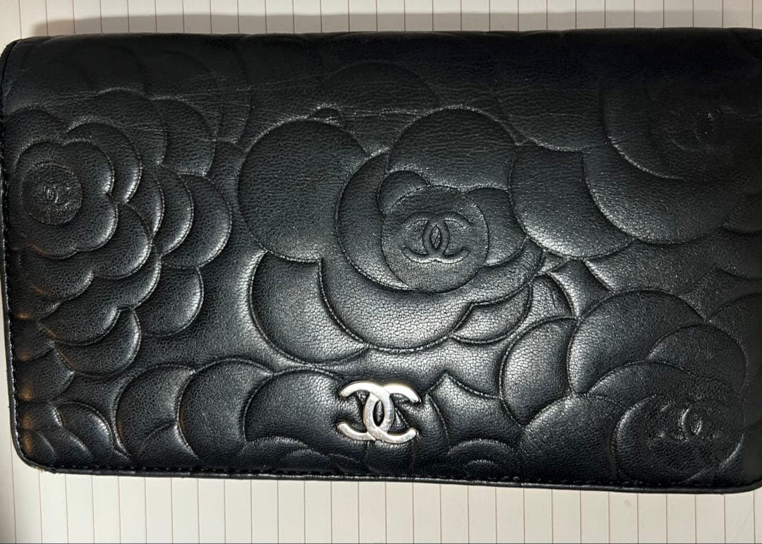 CHANEL ピンク 長財布 認証カード付き