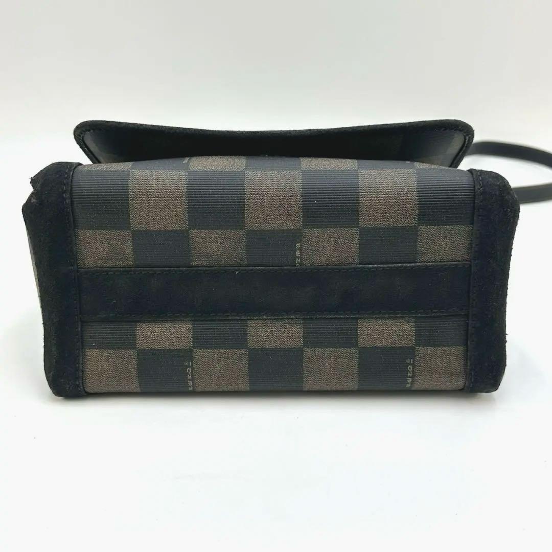 FENDI フェンディ ペカン ゴールド金具 ターンロック ショルダーバッグ