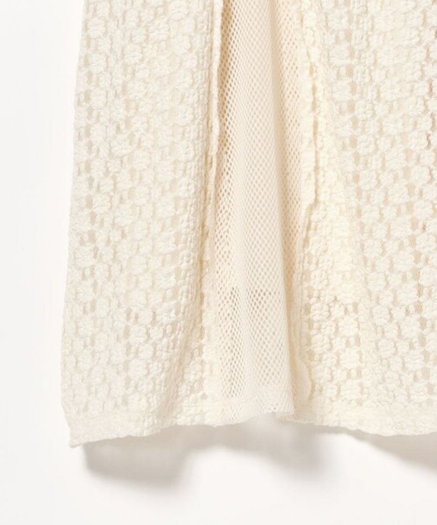 Ray BEAMS レース キリカエ メッシュ ワンピース