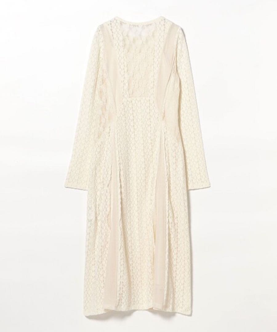 Ray BEAMS レース キリカエ メッシュ ワンピース