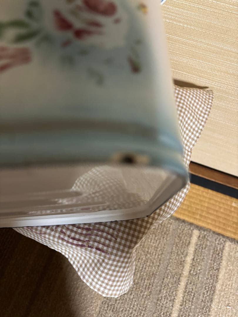 梅ばあちゃん　イマンプリンセスローズブルー　ホーローブレッド缶