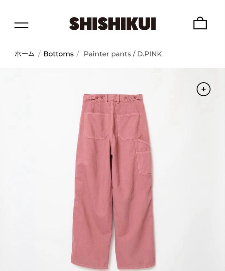 THE SHISHIKUI ペインターパンツ　　ピンク　34 シシクイ　百々千晴