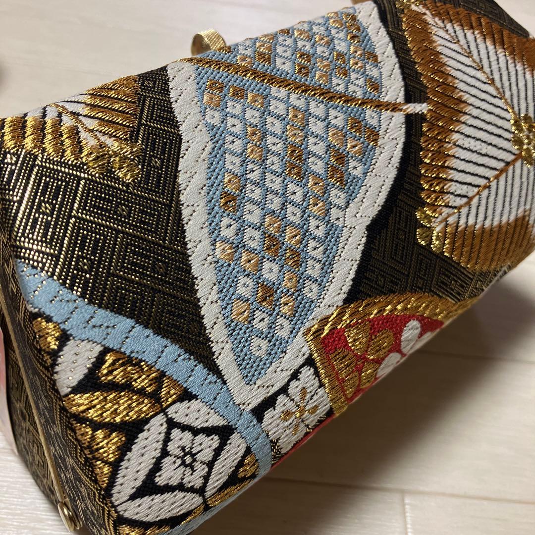 《美品・箱付き》草履バッグセット　彩小径ブランド　振袖用 正絹　帯地