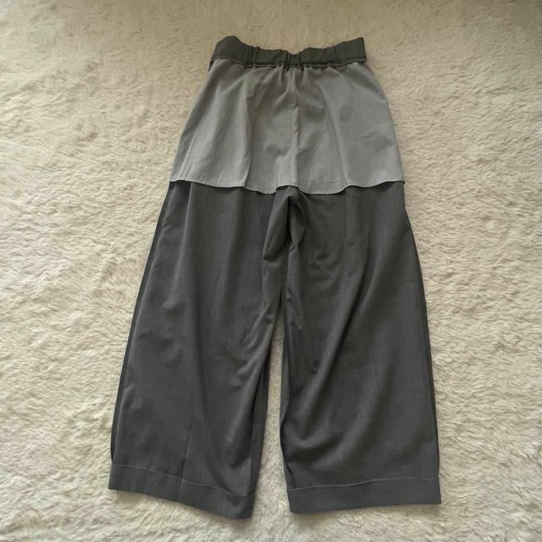 JULYNINE　グレイスグレイ　タックパンツ　グレー　日本製　Ｍ