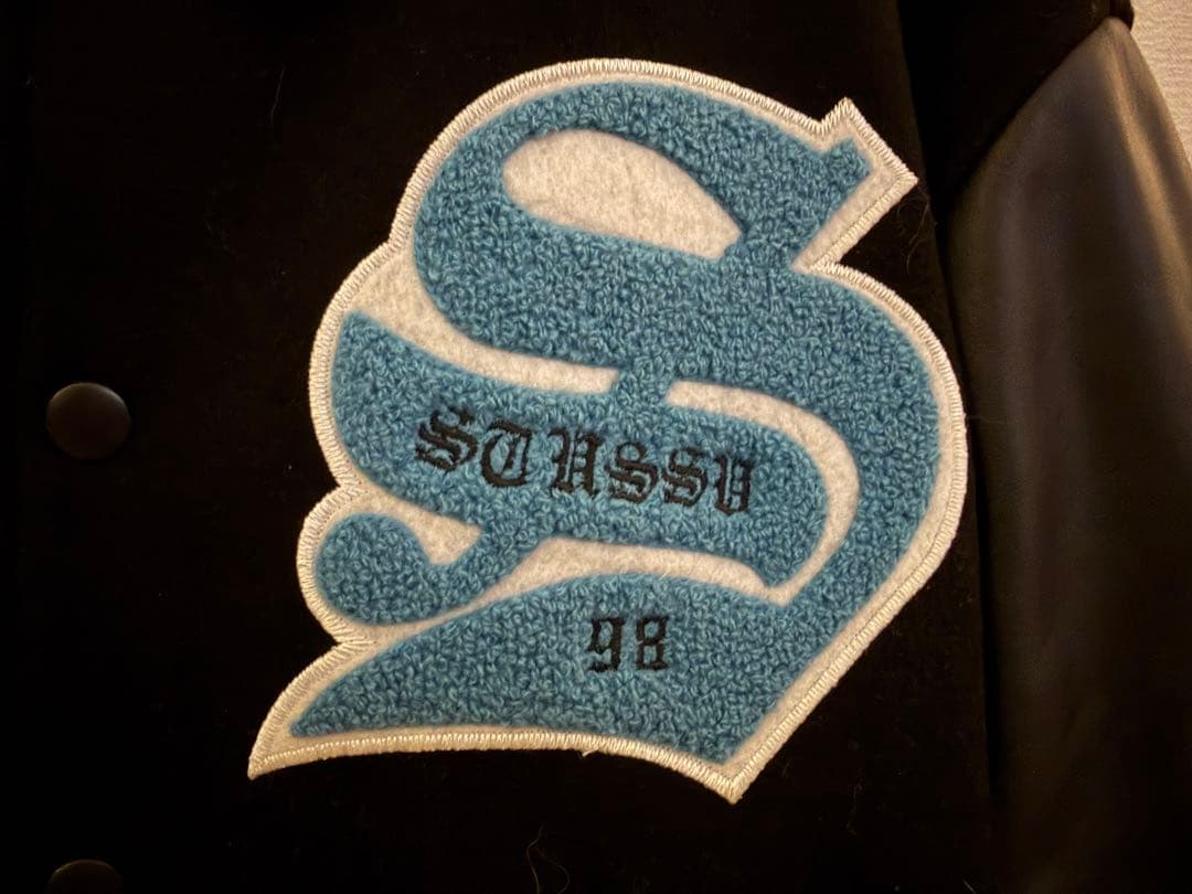 OLD STUSSY Big4 スタジャン M ブラック