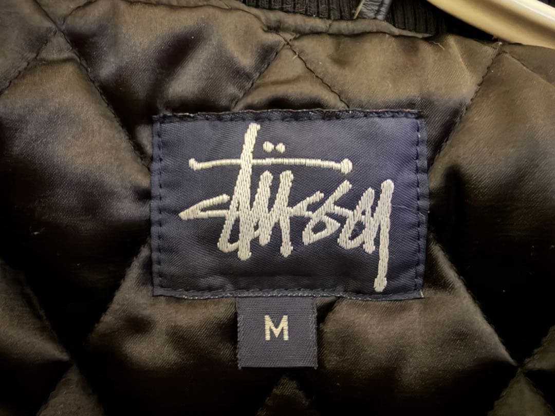 OLD STUSSY Big4 スタジャン M ブラック