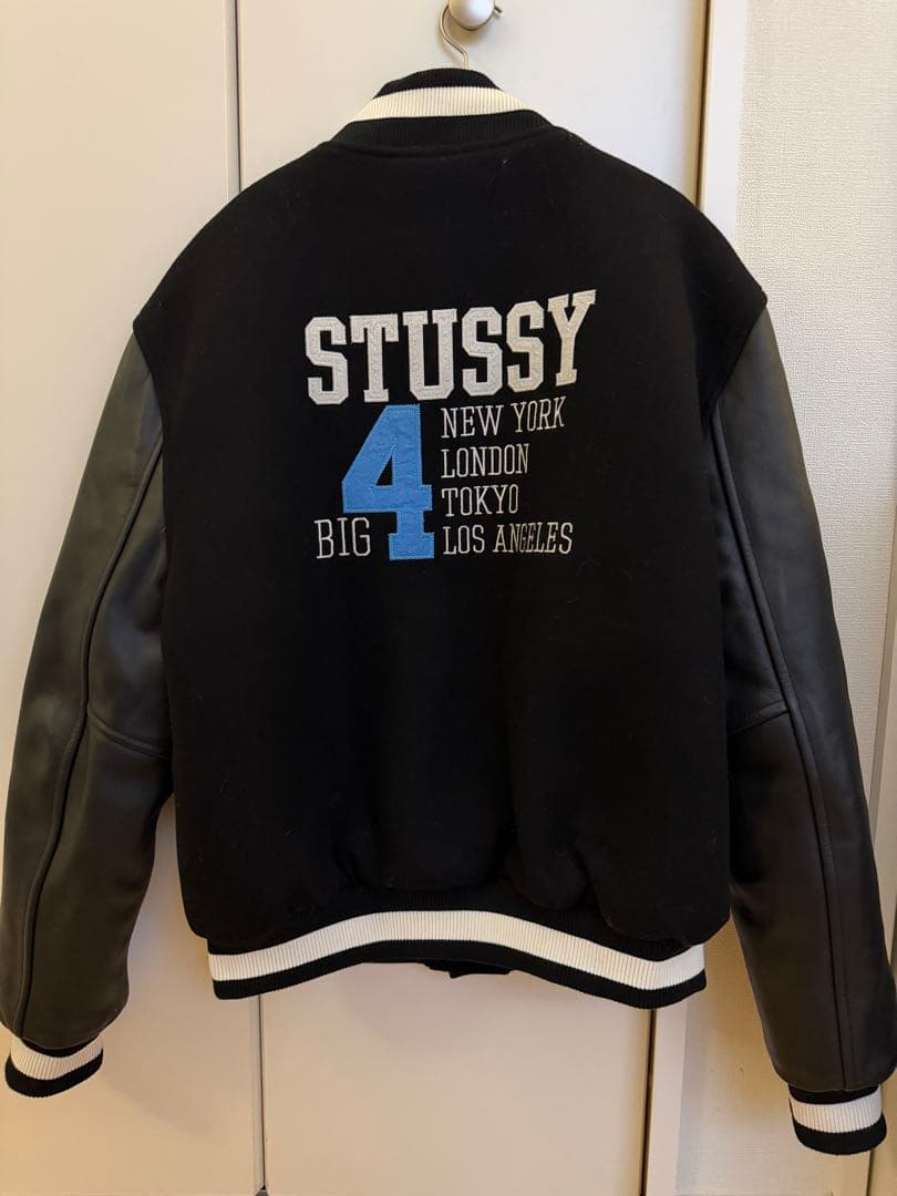 OLD STUSSY Big4 スタジャン M ブラック