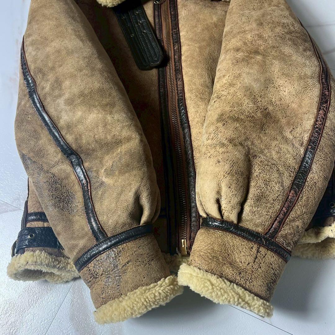 人気◆AVIREX USA TYPE B-3 フライトジャケット 羊革 36 M