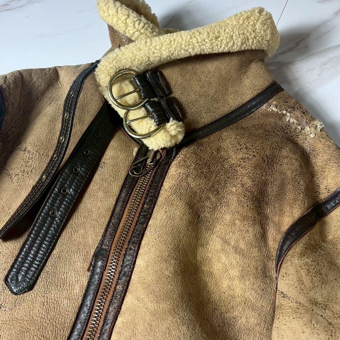 人気◆AVIREX USA TYPE B-3 フライトジャケット 羊革 36 M