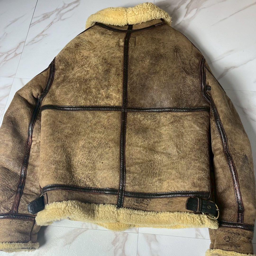 人気◆AVIREX USA TYPE B-3 フライトジャケット 羊革 36 M