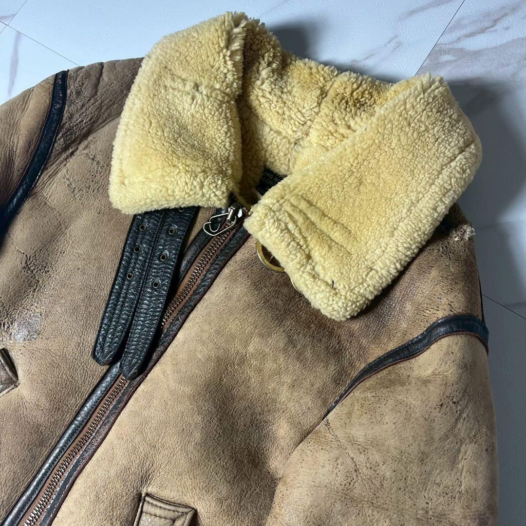 人気◆AVIREX USA TYPE B-3 フライトジャケット 羊革 36 M