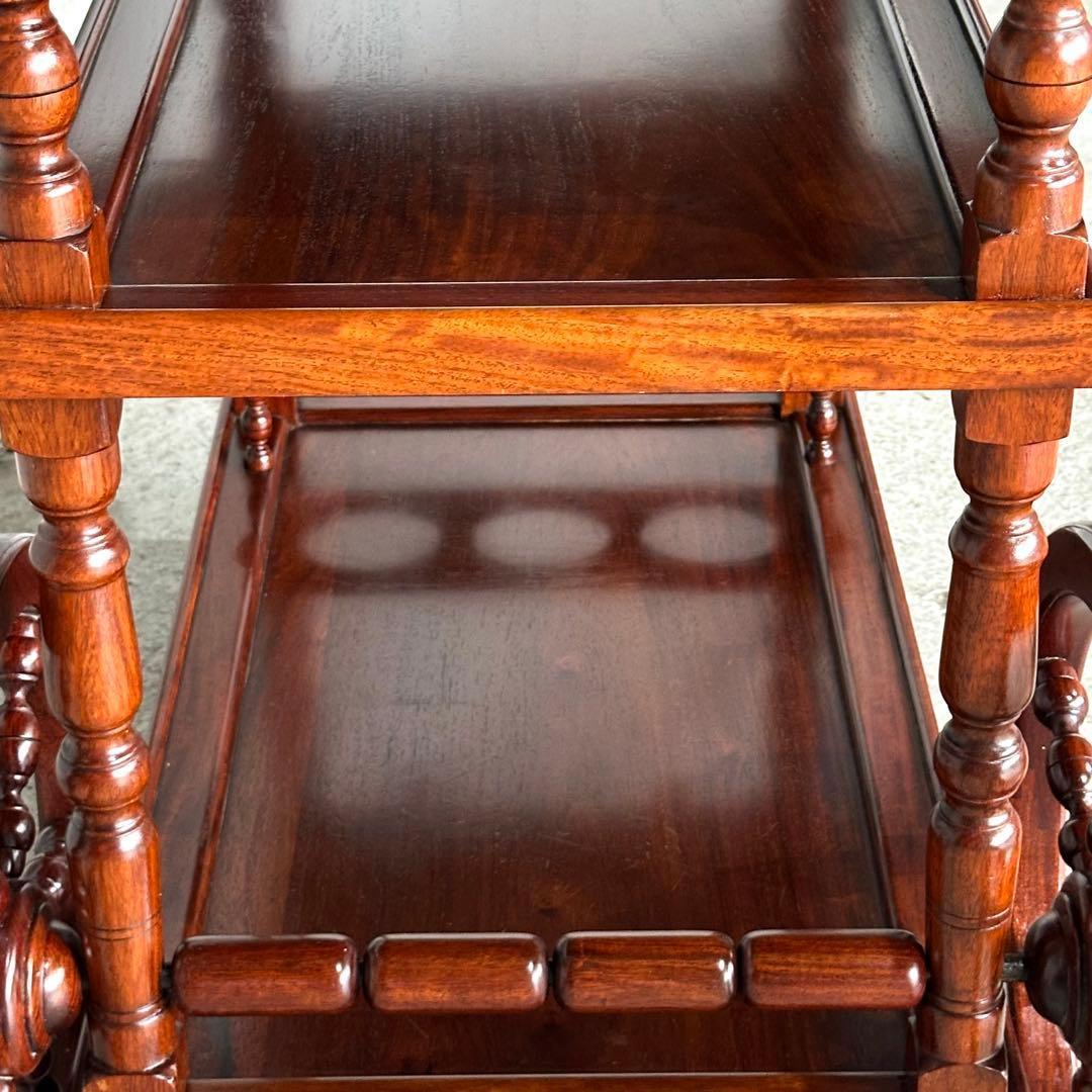 ✦ミッドセンチュリー✦ローズウッド製バーカート　キッチンワゴン バタフライ開閉式