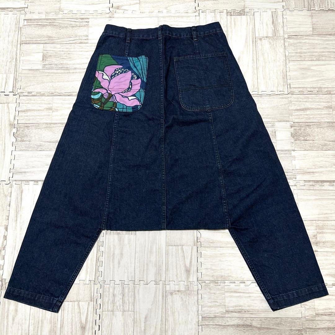 極美品 コムデギャルソンオムプリュス バックパッチサルエルパンツ デニム XS