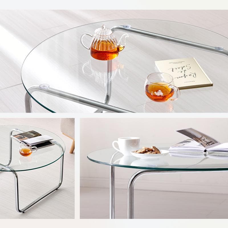 幅80◆シンプルながらも存在感を放つガラステーブル 大人かわいい BT-8661